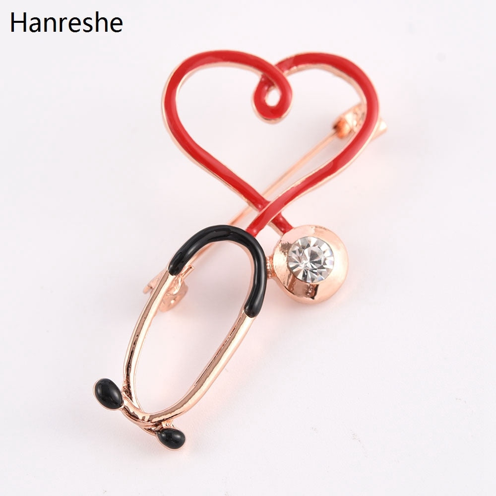Medical Medicine Brooch Pin Stethoscope