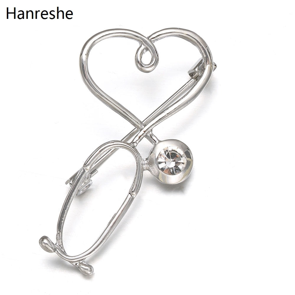 Medical Medicine Brooch Pin Stethoscope