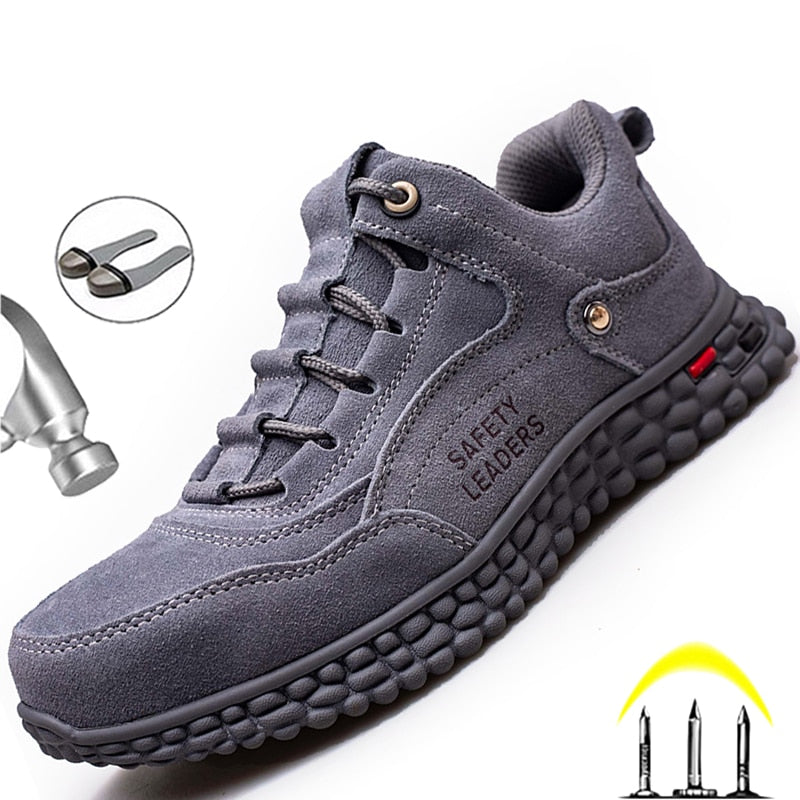 Genuine Leather Safety Boots Steel Toe cap