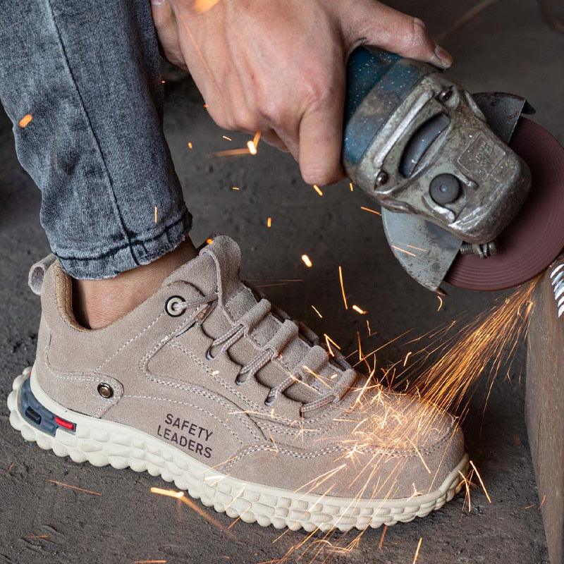Genuine Leather Safety Boots Steel Toe cap