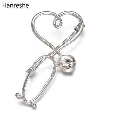 Medical Medicine Brooch Pin Stethoscope