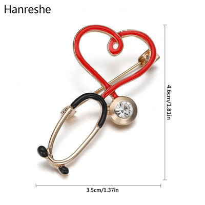 Medical Medicine Brooch Pin Stethoscope