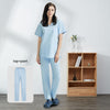 Hospital Operating Room Black Blue Nurse Scrubs Set