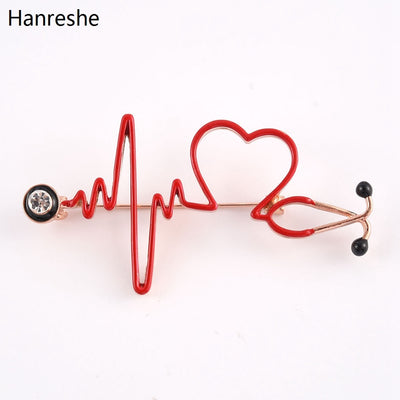 Medical Medicine Brooch Pin Stethoscope