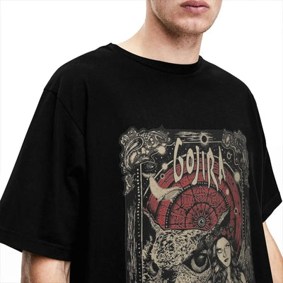 Men Gojiras Rock Metal Band T Shirts 100% Cotton Clothes Vintage Short Sleeve Round Collar Tees 6XL T-Shirt