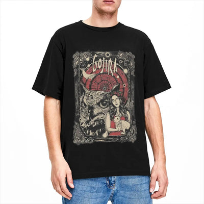 Men Gojiras Rock Metal Band T Shirts 100% Cotton Clothes Vintage Short Sleeve Round Collar Tees 6XL T-Shirt