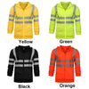 Tops Fleece Sweatshirt Zip Hooded Night Work High Visibility Jacket Hi Viz Vis Reflective Pullover Hoodie