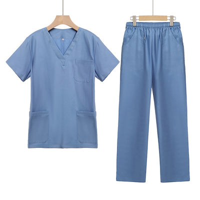 V-Neck Short Sleeves Unisex Doctor's Uniforms