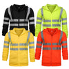 Tops Fleece Sweatshirt Zip Hooded Night Work High Visibility Jacket Hi Viz Vis Reflective Pullover Hoodie