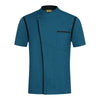 Solid Color Side Zipper Waiter Shirts