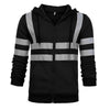 Tops Fleece Sweatshirt Zip Hooded Night Work High Visibility Jacket Hi Viz Vis Reflective Pullover Hoodie