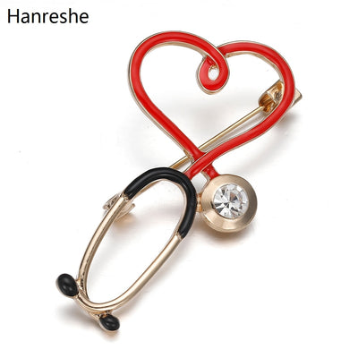 Medical Medicine Brooch Pin Stethoscope