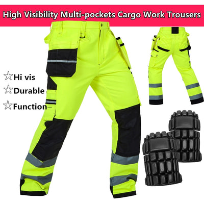 Hi vis tool pocket pant functional safety workwear work trousers