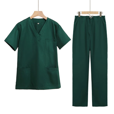 V-Neck Short Sleeves Unisex Doctor's Uniforms