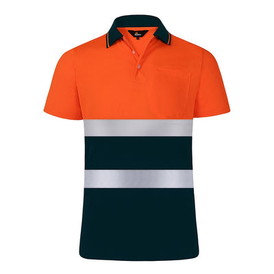 Short Sleeves Collared Reflective Working T-Shirts