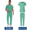 Men's Scrubs Medical Uniform Lab Set