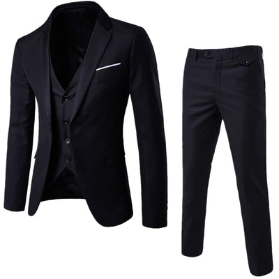 2 Pieces Elegant Suit Brand Slim Fit Single Button