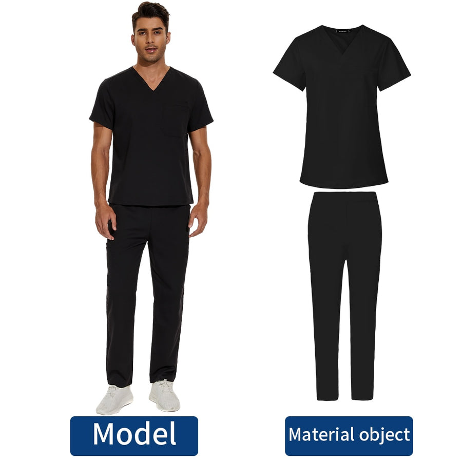 Men's Scrubs Medical Uniform Lab Set