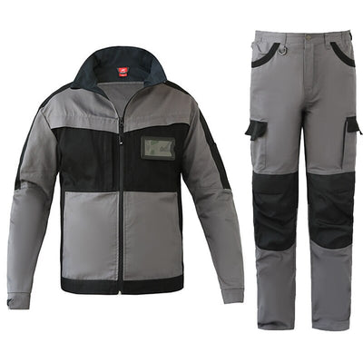 Men Two Tone Working Clothing Pants and Jacket Sets