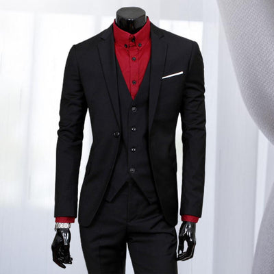 3 Pcs/Set Business Blazer Vest Pants