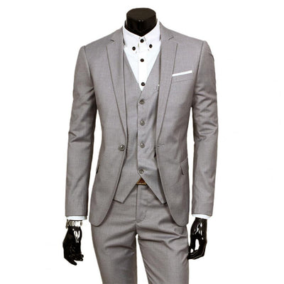 3 Pcs/Set Business Blazer Vest Pants