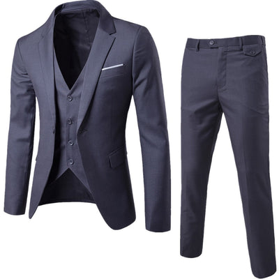 2 Pieces Elegant Suit Brand Slim Fit Single Button