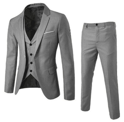 2 Pieces Elegant Suit Brand Slim Fit Single Button