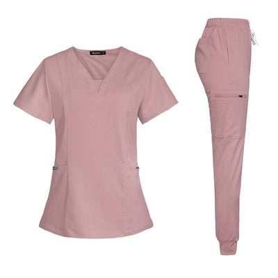 Solid Color Surgical V-Neck Scrubs