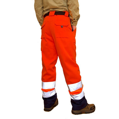 High Visibility Reflective Pants hi vis Functional Pockets Wear-resistance Safety Trousers Work Pants for Men Cargo Pants