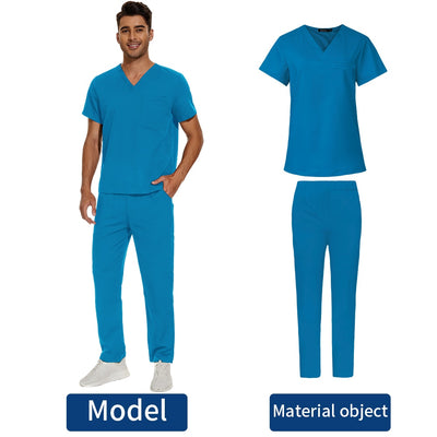 Men's Scrubs Medical Uniform Lab Set