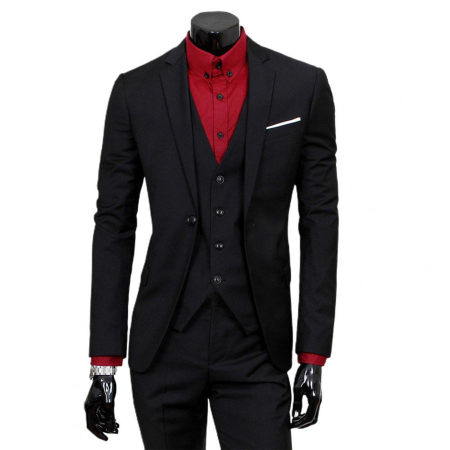 3 Pcs/Set Business Blazer Vest Pants