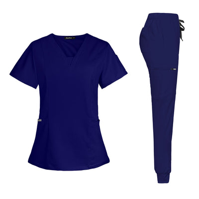 Solid Color Surgical V-Neck Scrubs