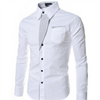 Long Sleeves Casual Double Tone Slim Fit Shirts